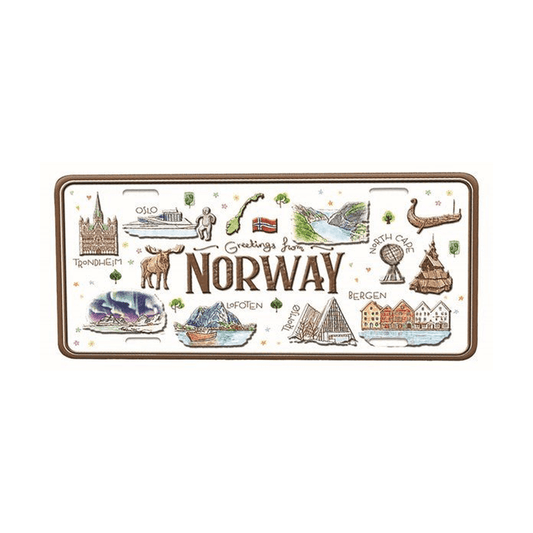 Bilskilt, Aquarelle, Norway - NorwegianShop24