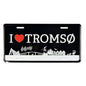 Bilskilt, I love Tromsø, 30x15, preget - NorwegianShop24