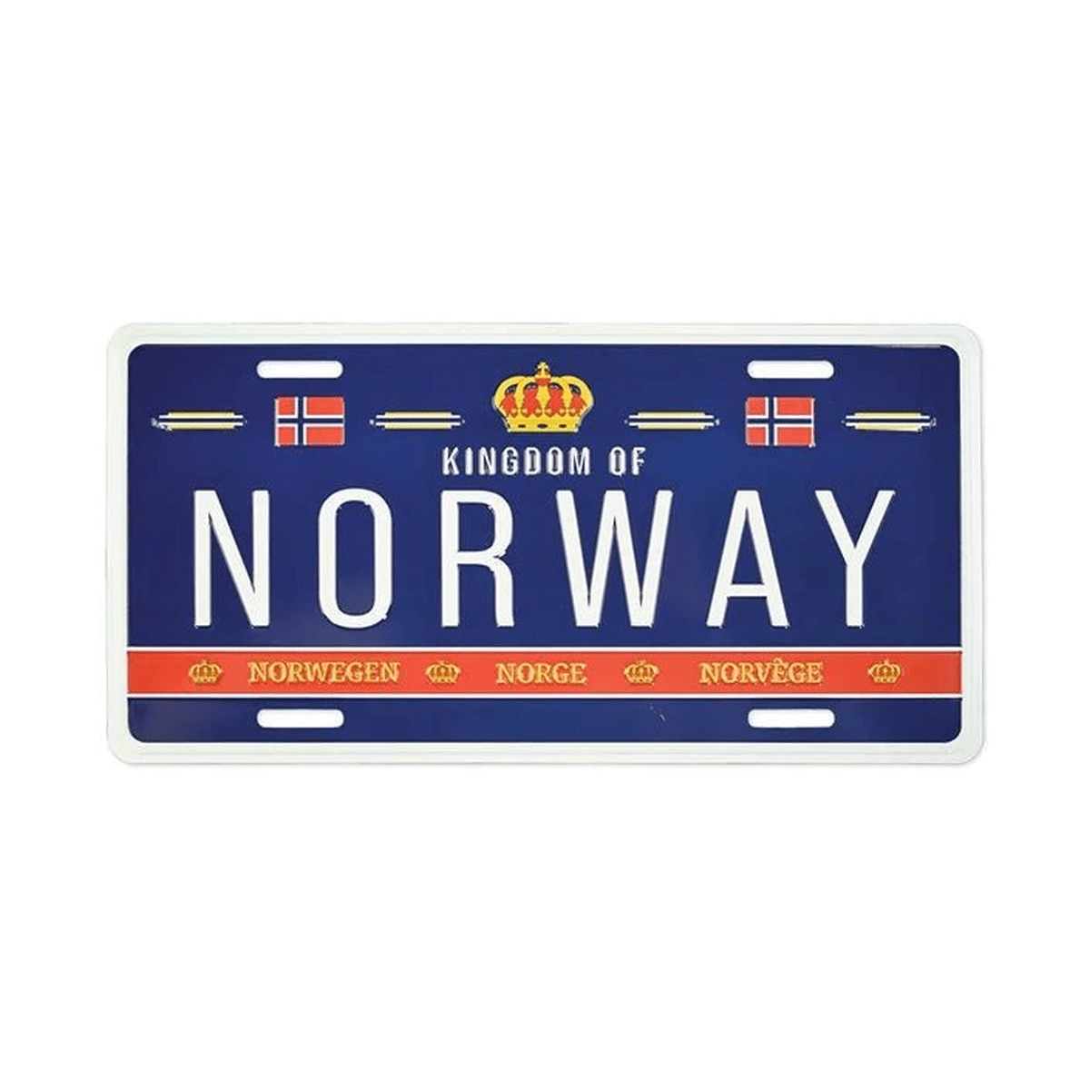 Bilskilt, Kingdom of Norway, 30x15, preget - NorwegianShop24