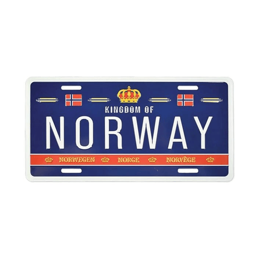 Bilskilt, Kingdom of Norway, 30x15, preget - NorwegianShop24