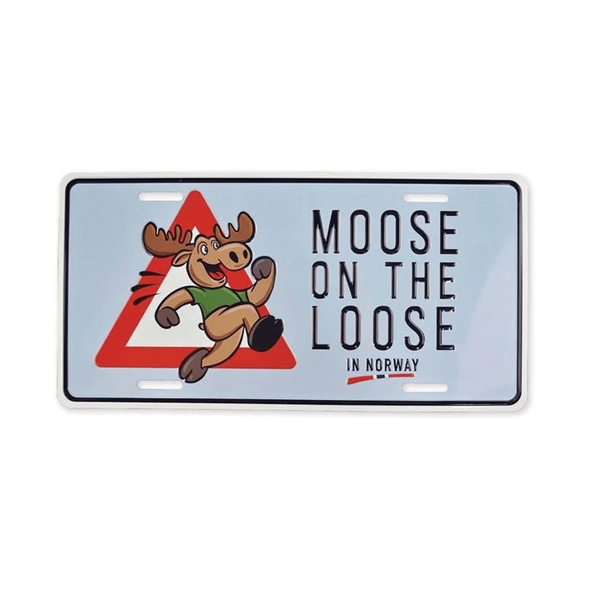 Bilskilt, Moose on the loose, 30x15, preget - NorwegianShop24