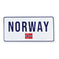 Bilskilt, Norway m/flagg, 30x15, preget - NorwegianShop24