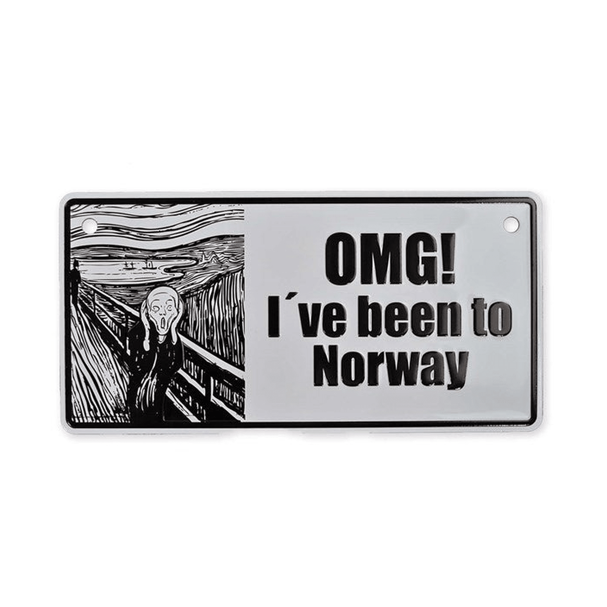 Bilskilt, OMG I've been to Norway, 15x7, preget - NorwegianShop24