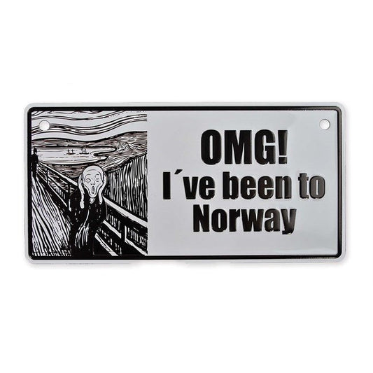 Bilskilt, OMG I've been to Norway, 15x7, preget - NorwegianShop24