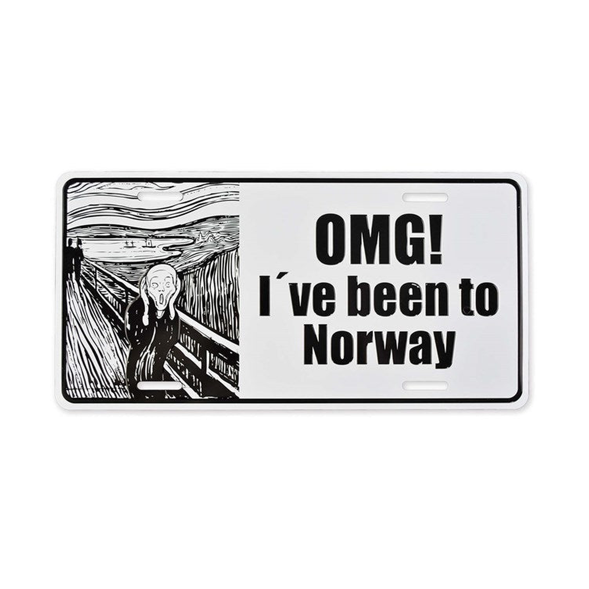Bilskilt, OMG I've been to Norway, 30x15, preget - NorwegianShop24