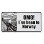 Bilskilt, OMG I've been to Norway, 30x15, preget - NorwegianShop24