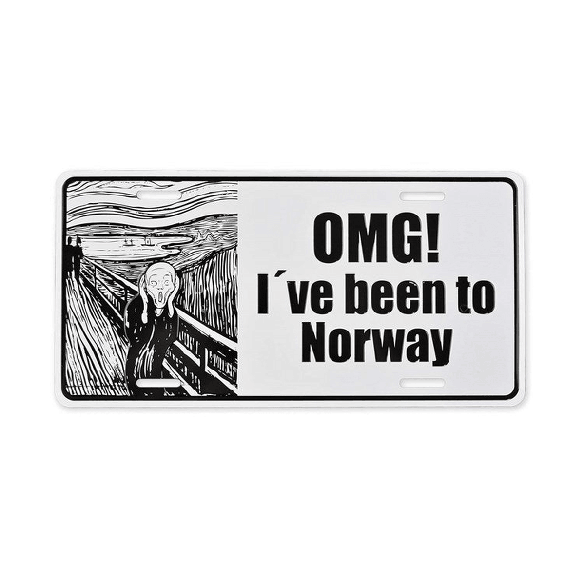 Bilskilt, OMG I've been to Norway, 30x15, preget - NorwegianShop24
