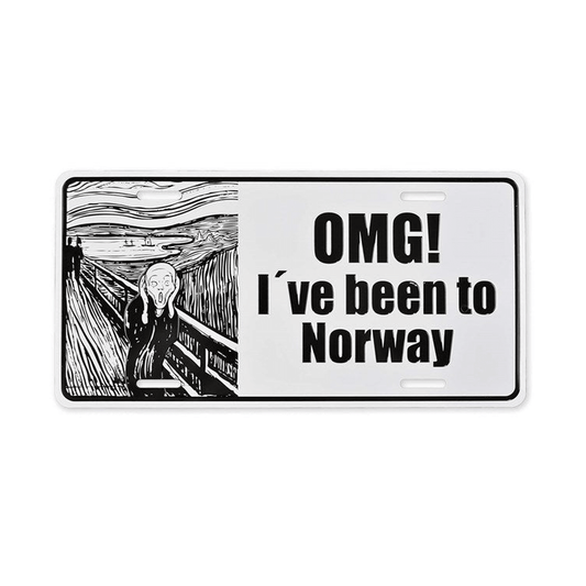 Bilskilt, OMG I've been to Norway, 30x15, preget - NorwegianShop24