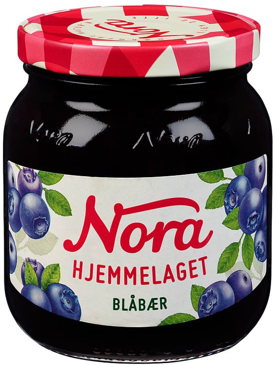 Blåbærsyltetøy Hjemmelaget 400g Nora - NorwegianShop24