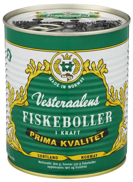 Fiskeboller i Kraft 800g Vesterålens - NorwegianShop24