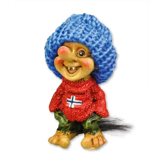 Genser Geir m/Lue, Liten, Dyp Rød - NorwegianShop24