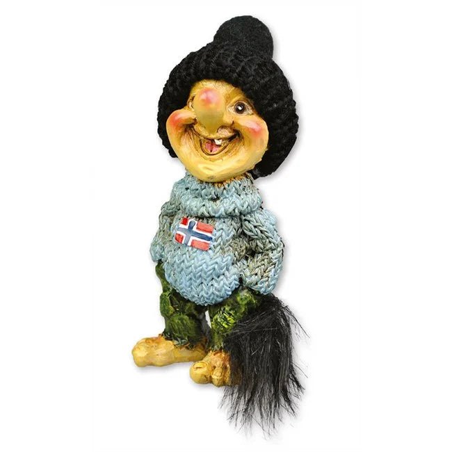 Genser Geir m/Lue, Medium, Lys Blå - NorwegianShop24