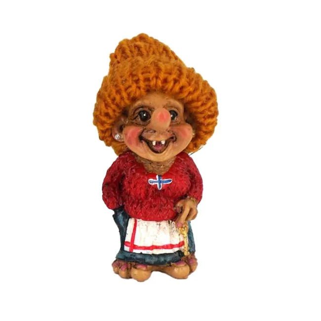 Genser Gerd m/Lue, Liten, Dyp Rød - NorwegianShop24