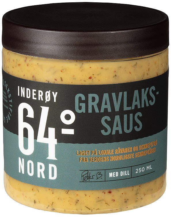 Gravlakssaus 250ml Inderøy 64° Nord - NorwegianShop24