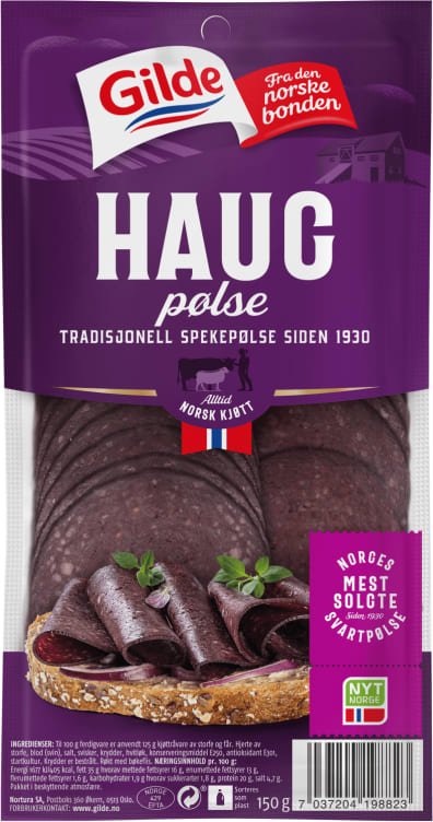 Haugpølse Skivet 150g Gilde - NorwegianShop24