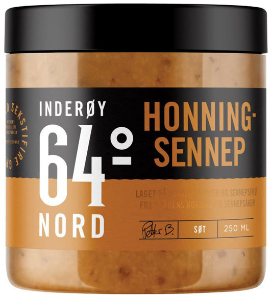 Honningsennep 250ml Inderøy 64° Nord - NorwegianShop24