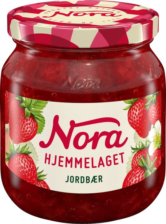 Jordbærsyltetøy Hjemmelaget 400g Nora - NorwegianShop24