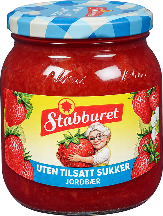 Jordbærsyltetøy ohne Zuckerzusatz 380 g von Stabburet