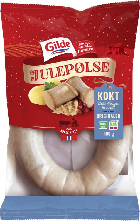 Julepølse Kokt 400g Gilde - NorwegianShop24