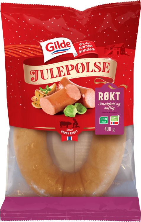 Julepølse Røkt 400g Gilde - NorwegianShop24