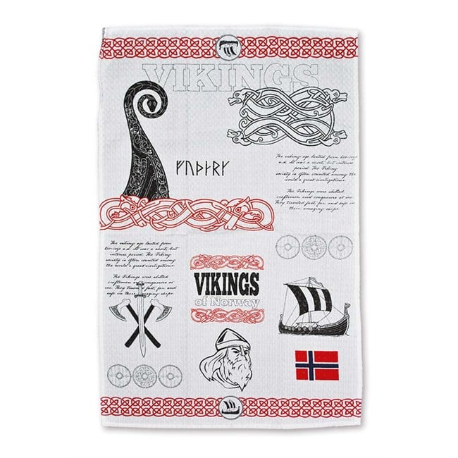 Kjøkkenhåndkle, Viking trykk - NorwegianShop24