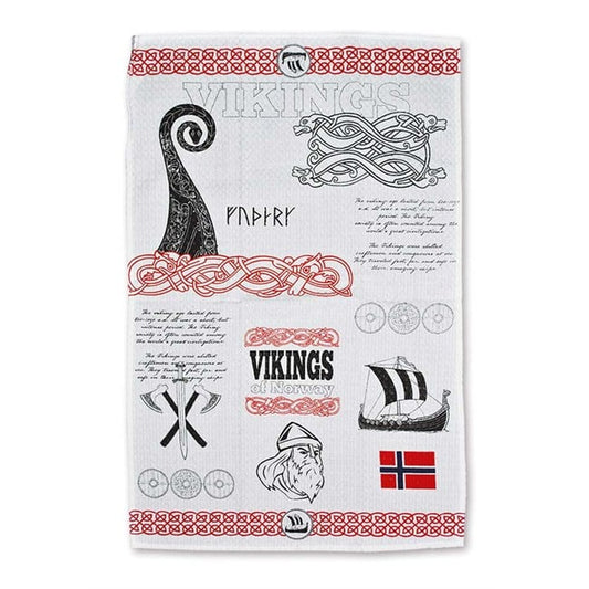 Kjøkkenhåndkle, Viking trykk - NorwegianShop24