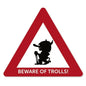 Klistremerke, fareskilt, Troll - NorwegianShop24