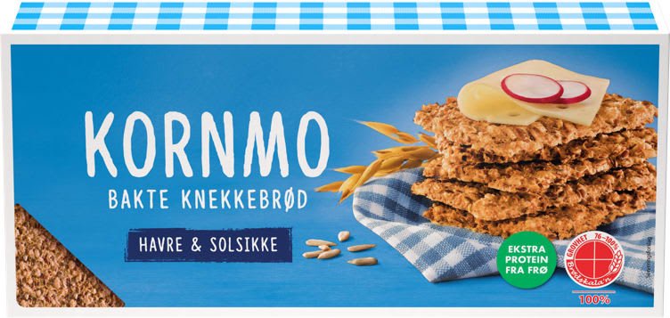 Kornmo Knekkebrød Havre&Solsikke 200g - NorwegianShop24
