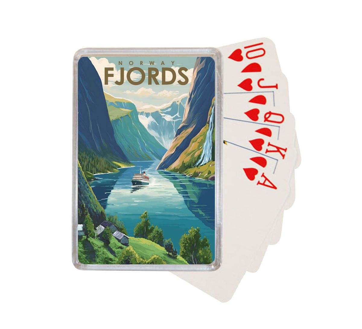 Kortstokk, Fjords, retro - NorwegianShop24