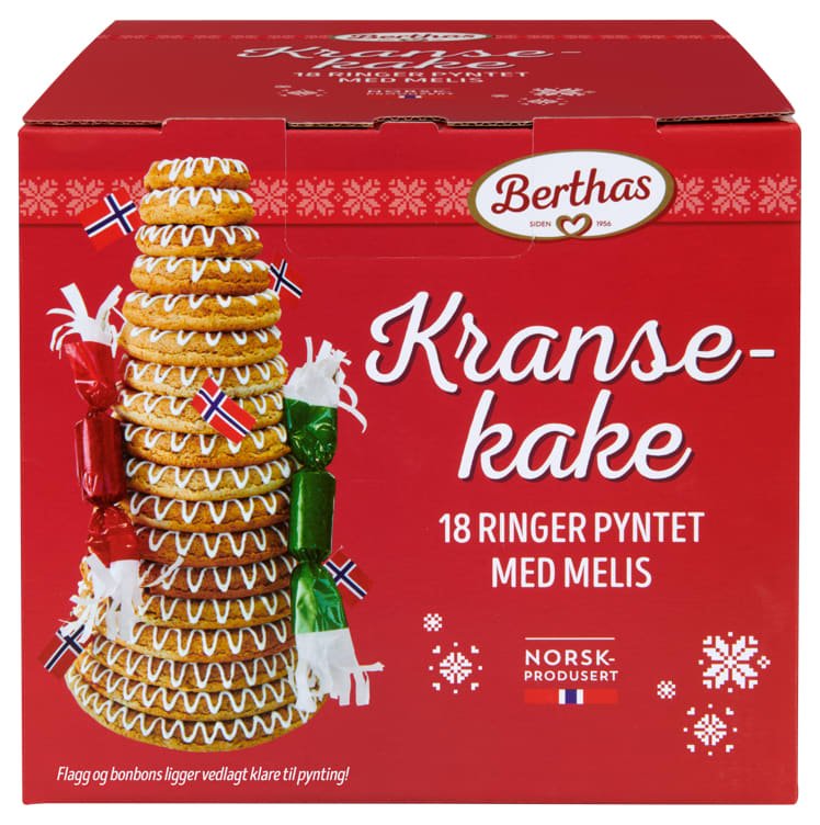 Kransekake 18 Ringer 900g Berthas - NorwegianShop24