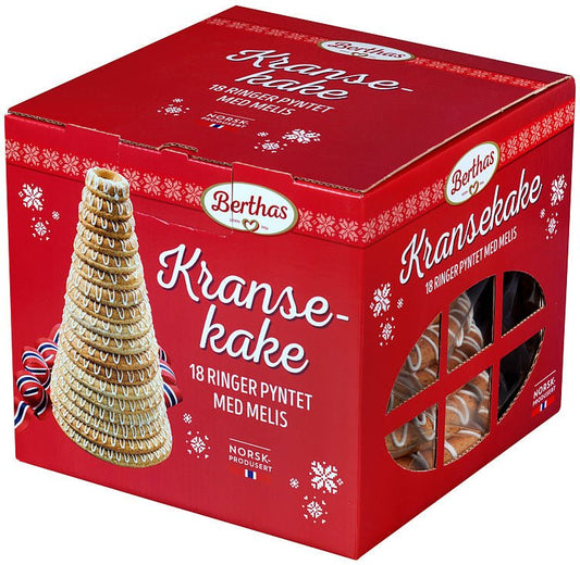 Kransekake 18 Ringer 900g Berthas - NorwegianShop24