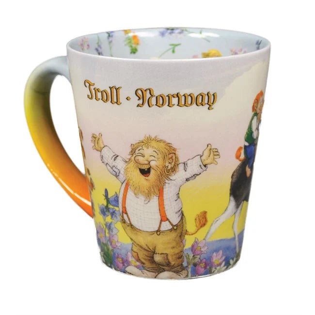 Krus m/TROLL collage, Gult - NorwegianShop24