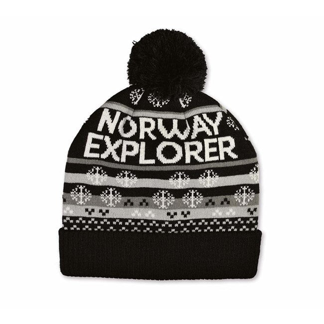 Lue, Norway Explorer, Sort/Grå - NorwegianShop24