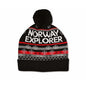 Lue, Norway Explorer, Sort/Rød - NorwegianShop24