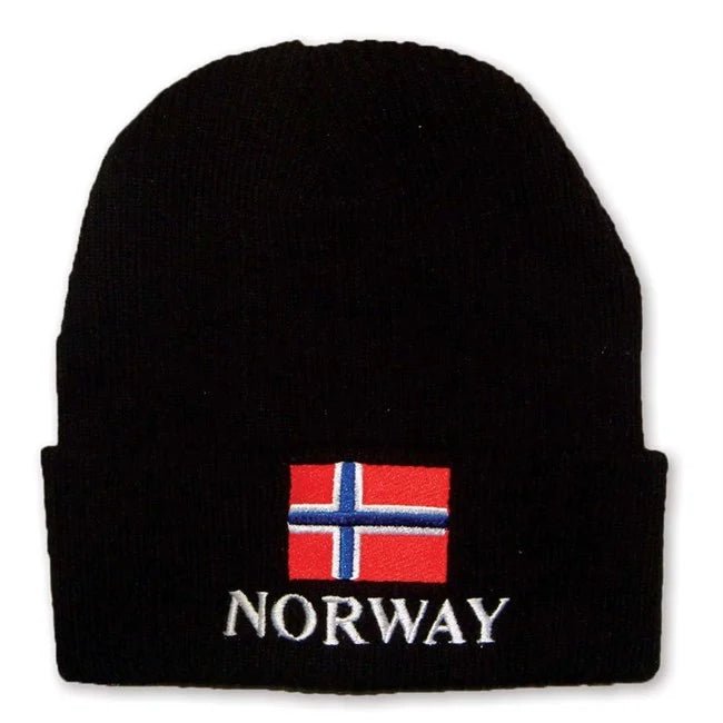 Lue, Sort, Flagg Norway - NorwegianShop24