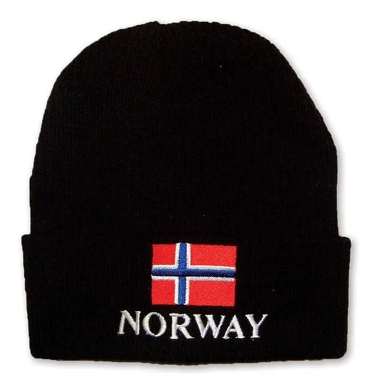 Lue, Sort, Flagg Norway - NorwegianShop24