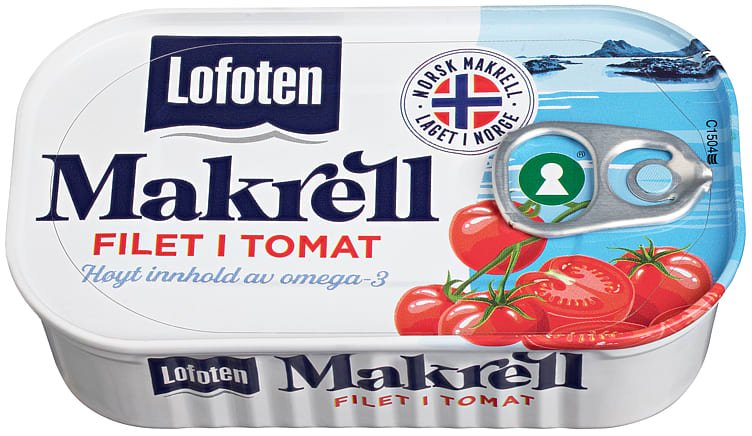 Makrell i Tomat Original 110g Lofoten - NorwegianShop24