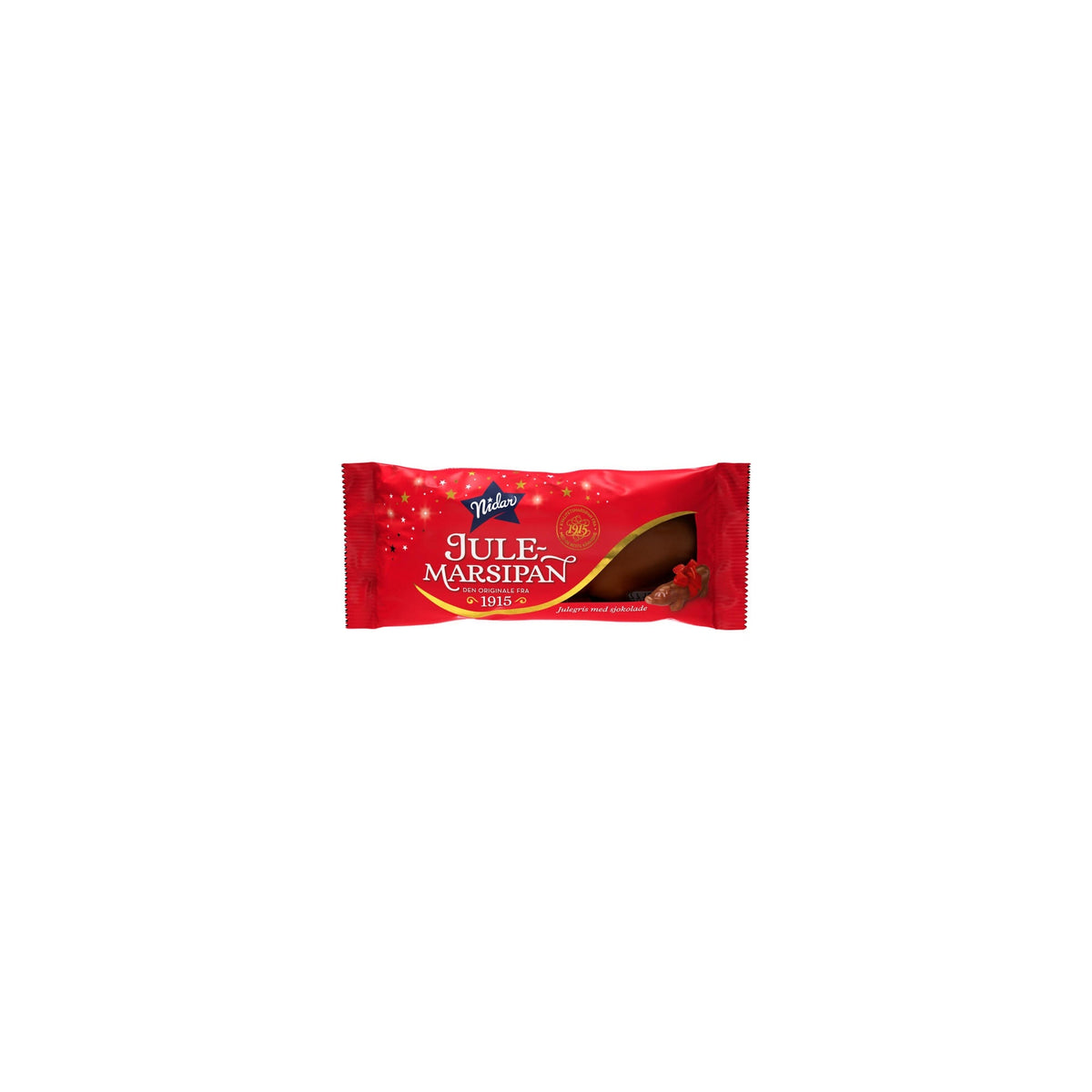 Marsipangris liten med sjokolade 60 g Nidar - NorwegianShop24