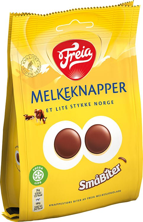 Melkeknapper Småbiter 145g Freia - NorwegianShop24