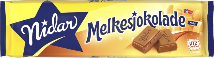 Melkesjokolade 180g Nidar - NorwegianShop24