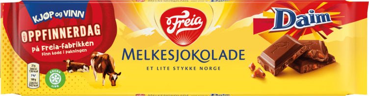 Melkesjokolade m/Daim 200g Freia - NorwegianShop24