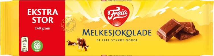 Melkesjokolade XL 240g Freia Ekstra stor - NorwegianShop24