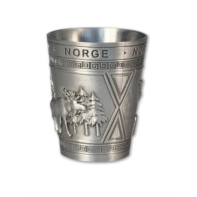 Metall drammebeger, Elg, Tinn - NorwegianShop24