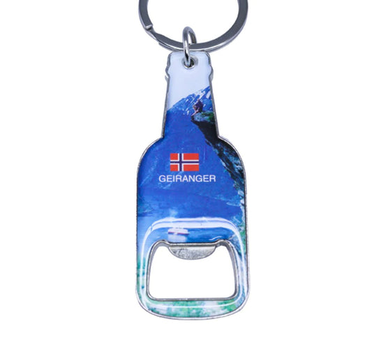Nøkkelring, flaskeåpner, Geiranger - NorwegianShop24