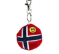 Nøkkelring, norsk flagg og smiley - NorwegianShop24