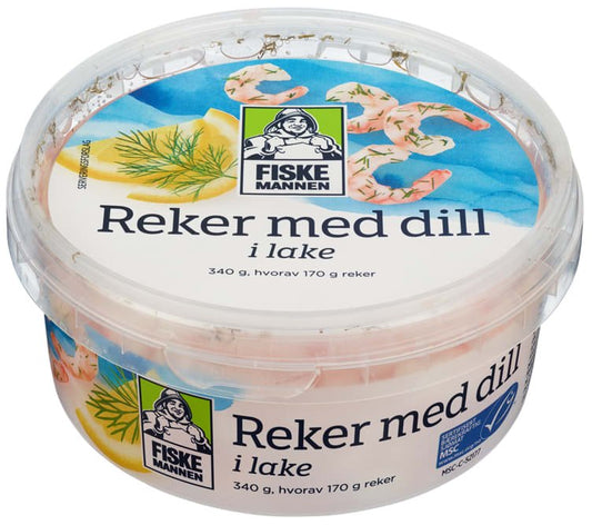 Reker i Lake m/Dill Msc 340g Fiskemannen - NorwegianShop24