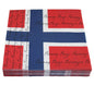 Servietter, flaggdesign - NorwegianShop24