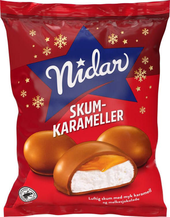 Skumkarameller 190g Nidar - NorwegianShop24