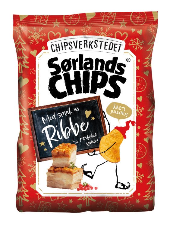 Sørlandschips Jul m/Ribbe 150g - NorwegianShop24