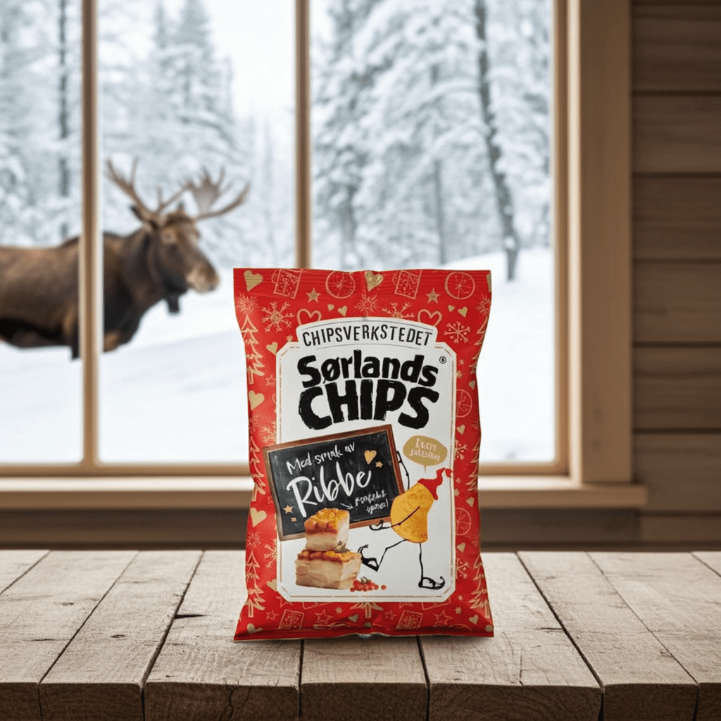 Sørlandschips Jul m/Ribbe 150g - NorwegianShop24